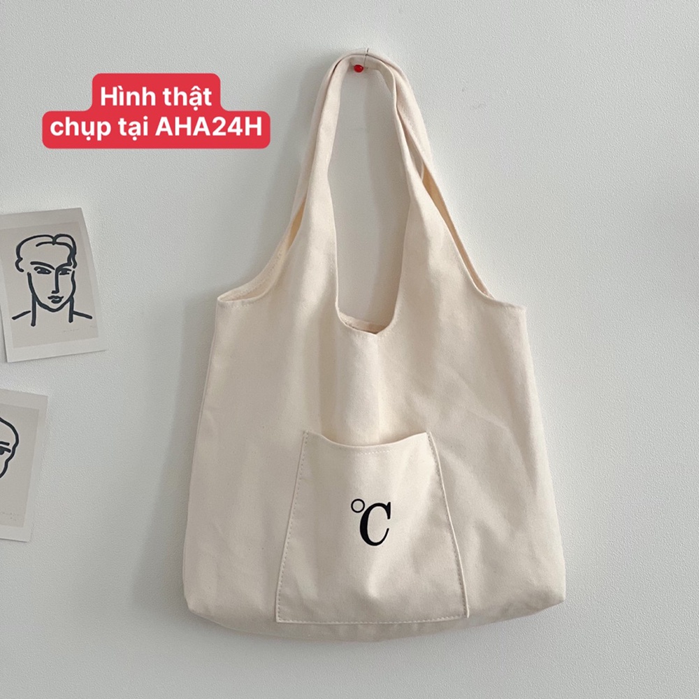 Túi tote vải Canvas túi nhỏ phong cách đi học đi chời hàn quốc giá rẻ in 0C AH1607