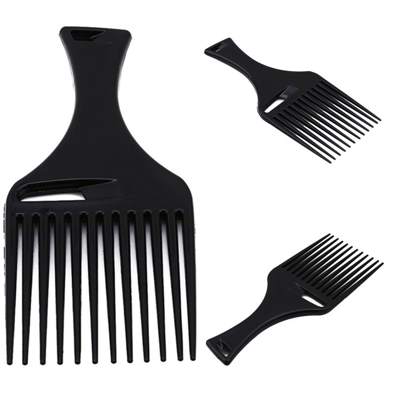 Afro Hair Comb Hairbrush Wide  Hair Fork Comb Insert Curly Hair Brush Massage Comb Hairdressing Styling Tools