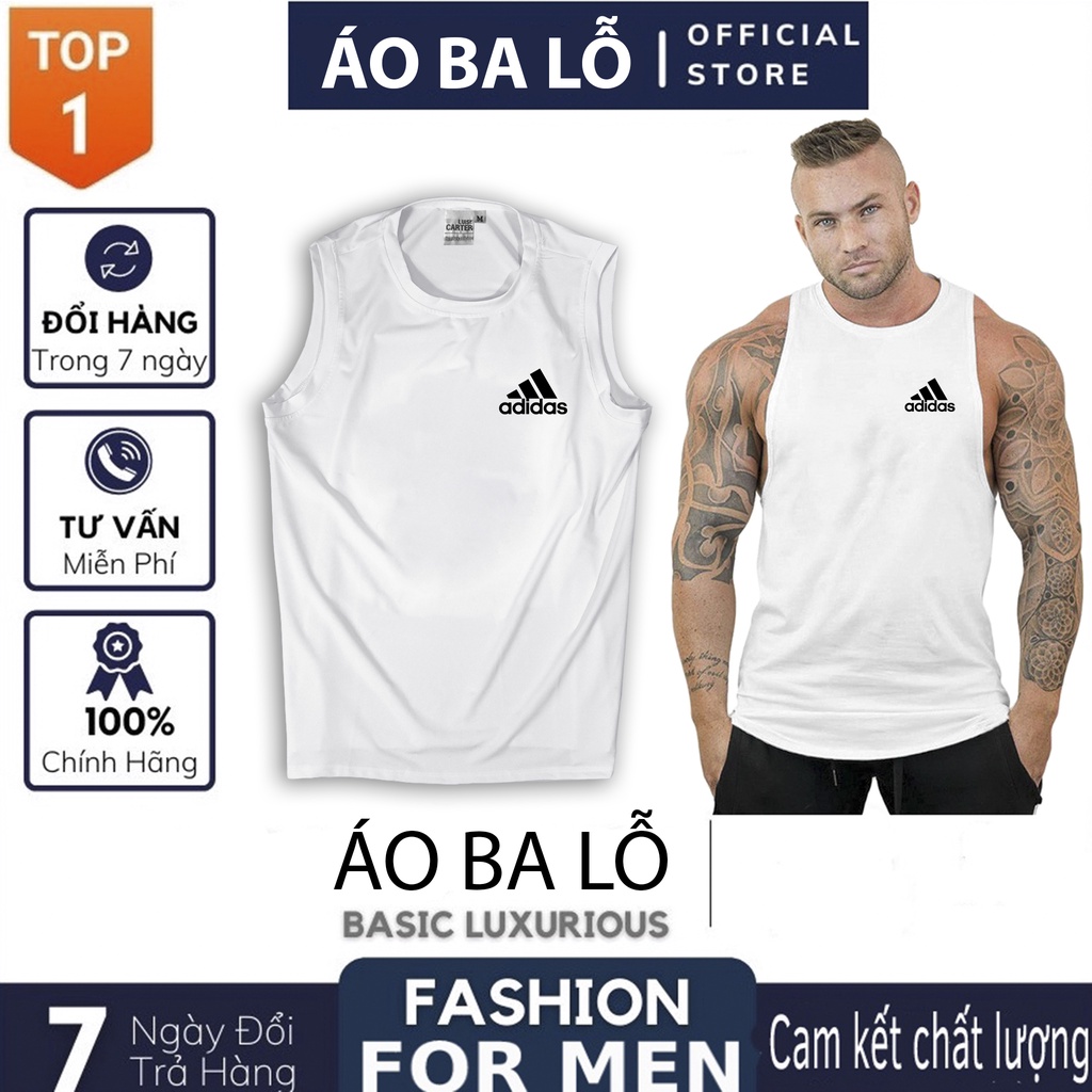 Áo Ba Lỗ Sát Nách Adidas - Tanktop Thể Thao Cao Cấp Thoáng Mát, Chất Vải Chuyên Thể Thao Thun Lạnh Co Giãn 4 Chiều