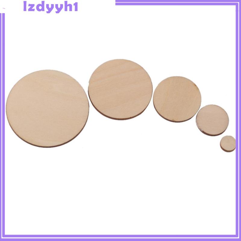 Bộ 100 Miếng Gỗ Tròn Dày 3mm 10mm Dùng Trang Trí DIY
