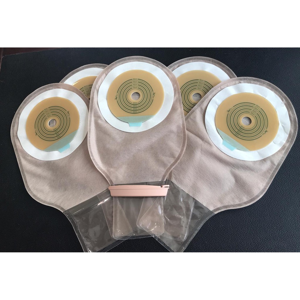 Túi hậu môn nhân tạo loại đục 1 mảnh, 2 viền bám dính