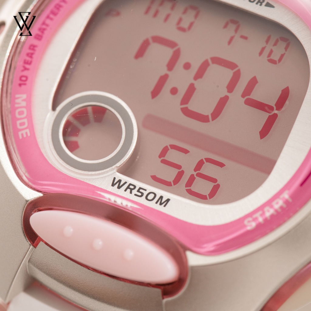 Đồng Hồ Điện Tử Cho Bé Gái Casio WATCHSTORE LW-200-7AVDF Thiết Kế Mặt Kính Tròn 35mm, Dây Và Vỏ Nhựa Bền Bỉ