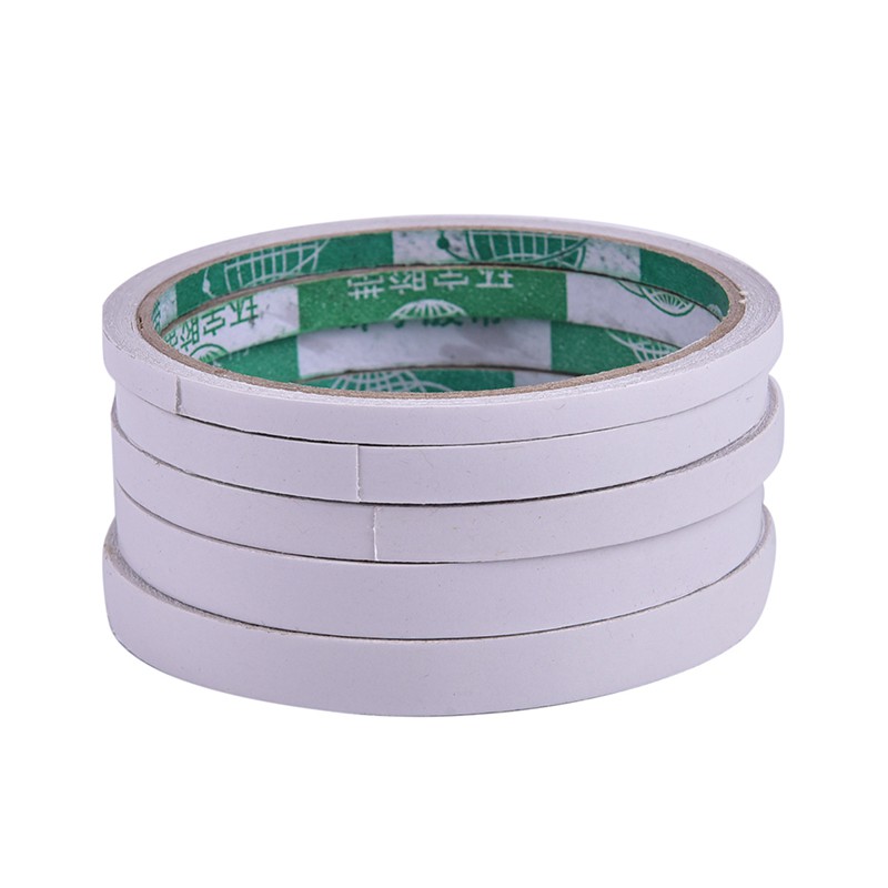 Cuộn Băng Keo Hai Mặt Màu Trắng Siêu Dính Dài 5M / 8M