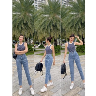 Quần bò dáng boy Campo ghi đá quần jeans co giãn 4 chiều siêu đẹp