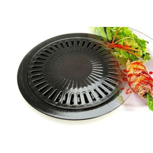 Vỉ Nướng Tráng Men Chống Dính Tiện Dụng/ Có khay hứng dầu mỡ; hạn chế khói và mùi.