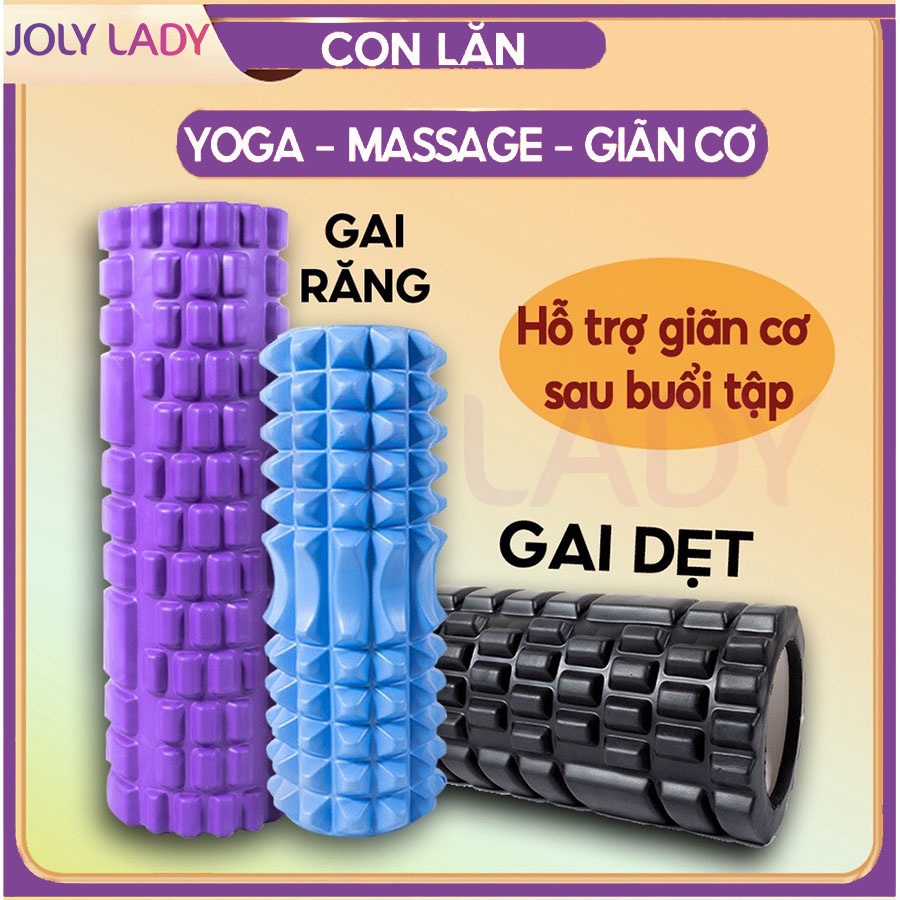 Con lăn yoga massage Foarm Roller tập gym, con lăn mát xa giúp thư giãn cơ thể hiệu quả Joly Lady