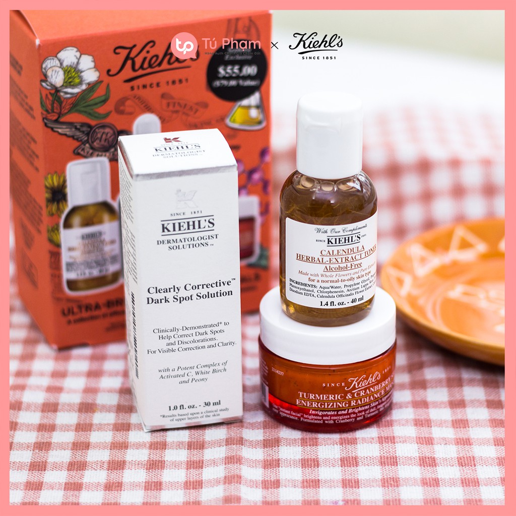 Bộ Sản Phẩm 3 Món Kiehl's Ultra-Brightening Essentials