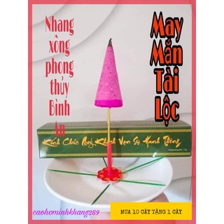 COMBO 10 CÂY NHANG XÔNG PHONG THỦY BÌNH AN - XUA ĐI VẬN ĐEN, ÂM KHÍ, TÀ KHÍ, VÍA PHONG LONG,CHIÊU TÀI KÍCH LỘC, BÌNH AN