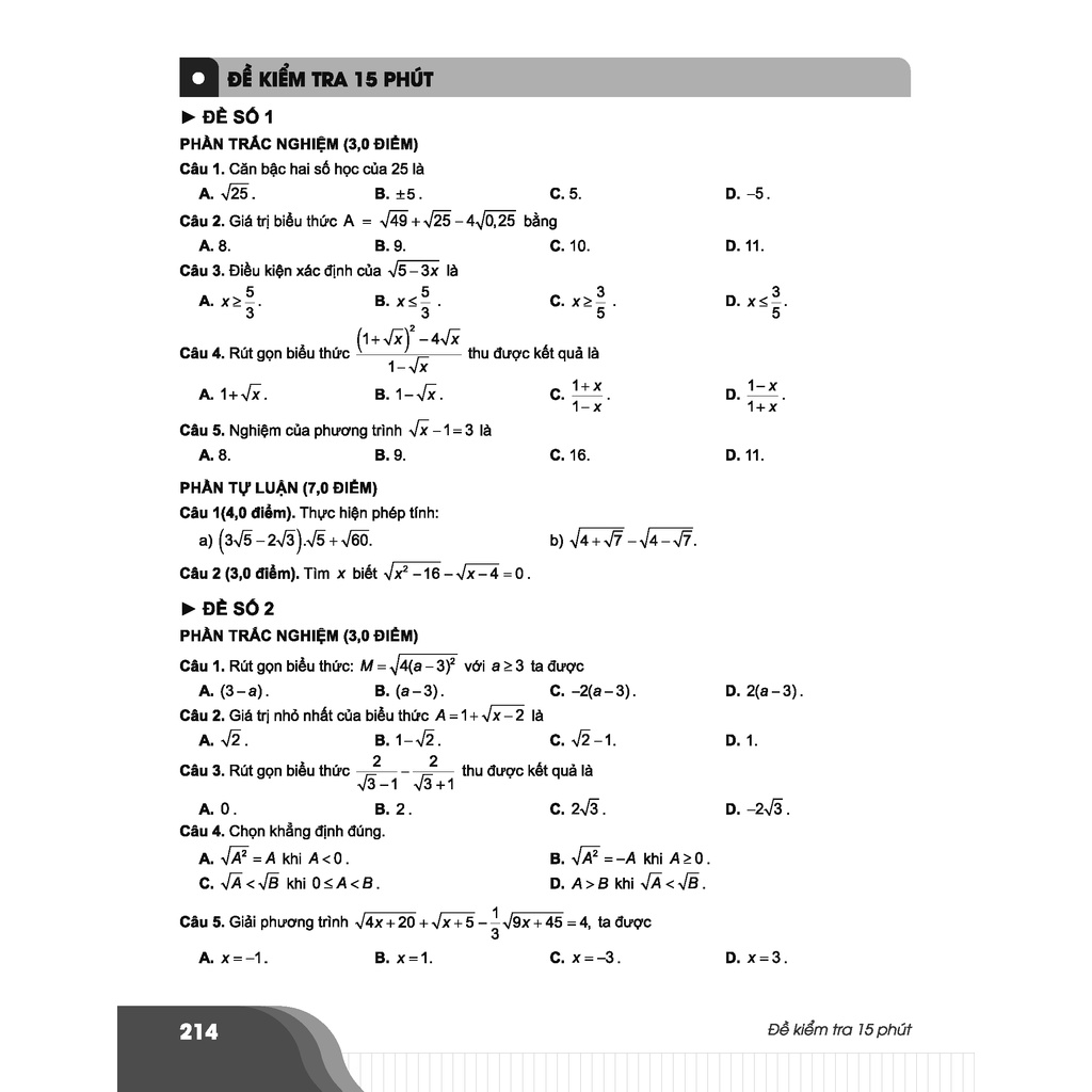 Sách - Bí quyết chinh phục điểm cao Toán 9 Tập 1 - Tham khảo lớp 9 - Siêu tiết kiệm - Chính hãng CCbook