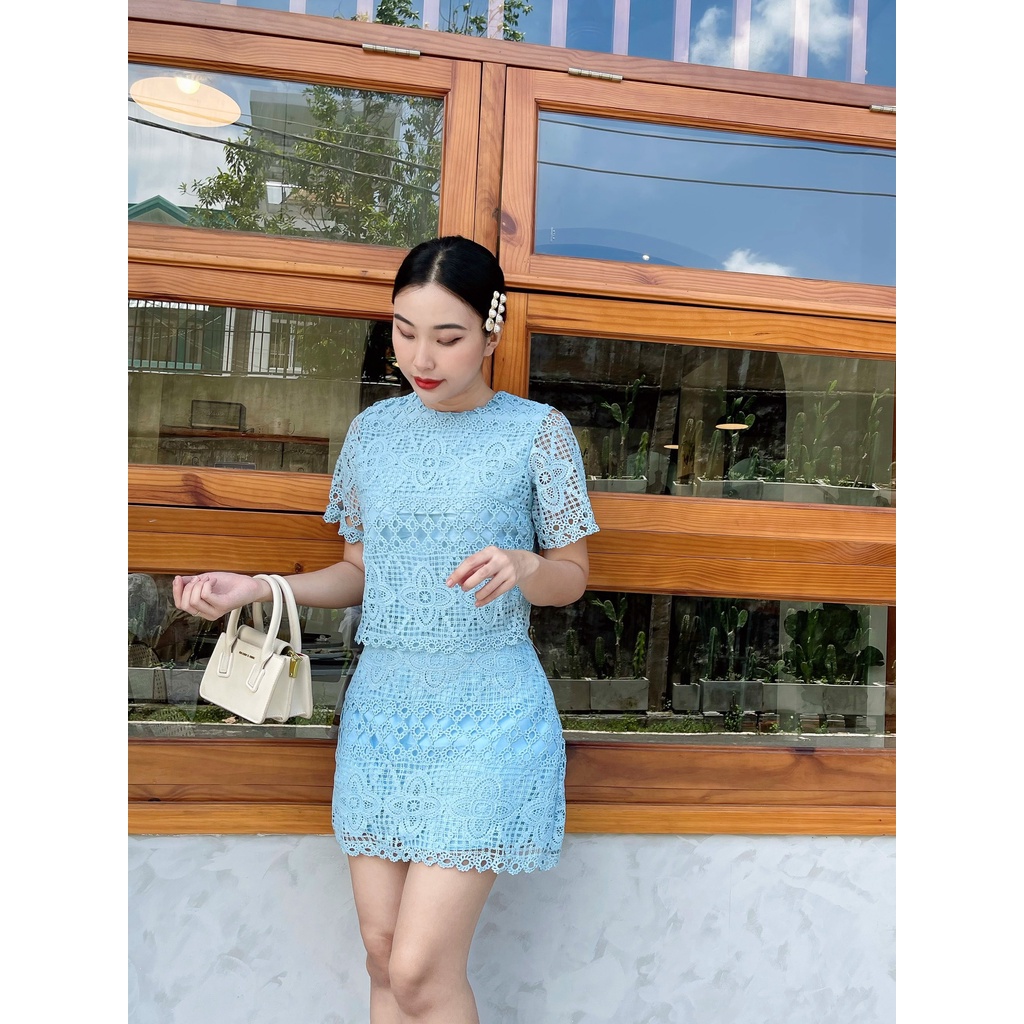 Set áo váy ren Barbara sang trọng nhẹ nhàng tinh tế DS93 CIN HOUSE