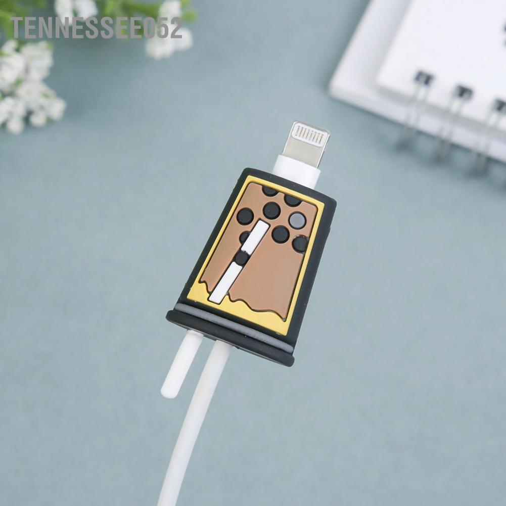 Tennessee052 Cute Cartoon Cable Winder USB Protector Silicone Cord Retractor for Household Office