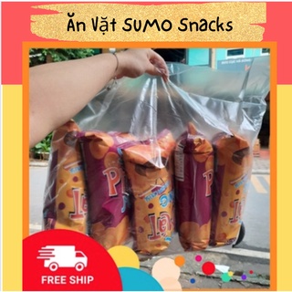 Bịch 5 gói snack bim bim pho mát miếng oishi 75g-ăn vặt sumo snack