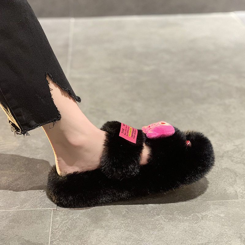 Dép Bông Đi Trong Nhà Đế Dày Chống Trượt Hình Hoạt Hình Dễ Thương Cho Nữ