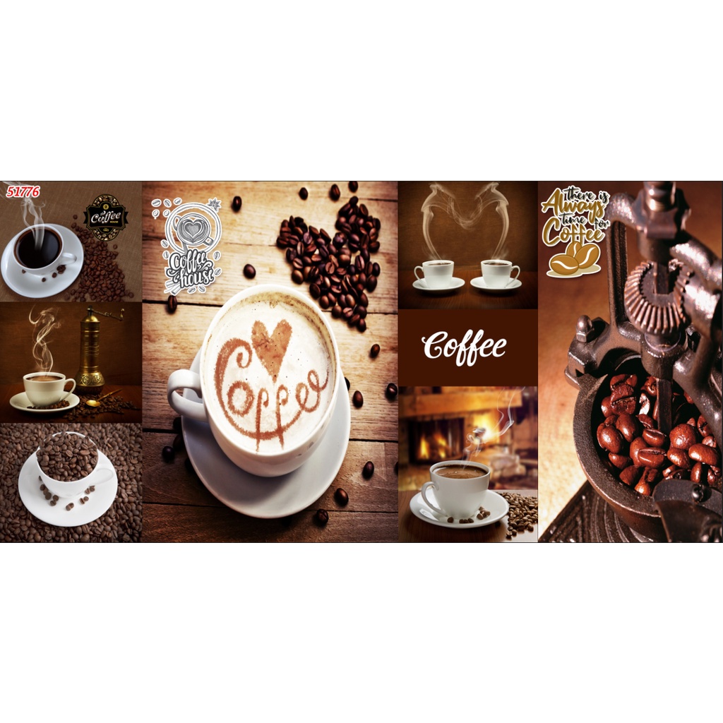 Tranh quán Trà chanh hình 3D dán lên tường theo mọi kích thước yêu cầu