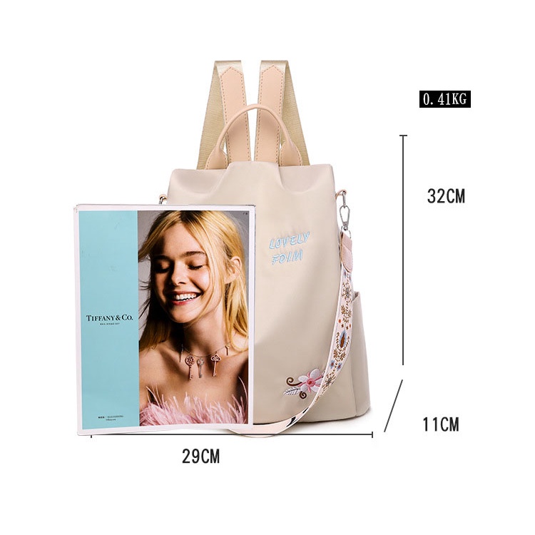 Ba Lô Thêu 3D Thời Trang Hàn Cho Nữ