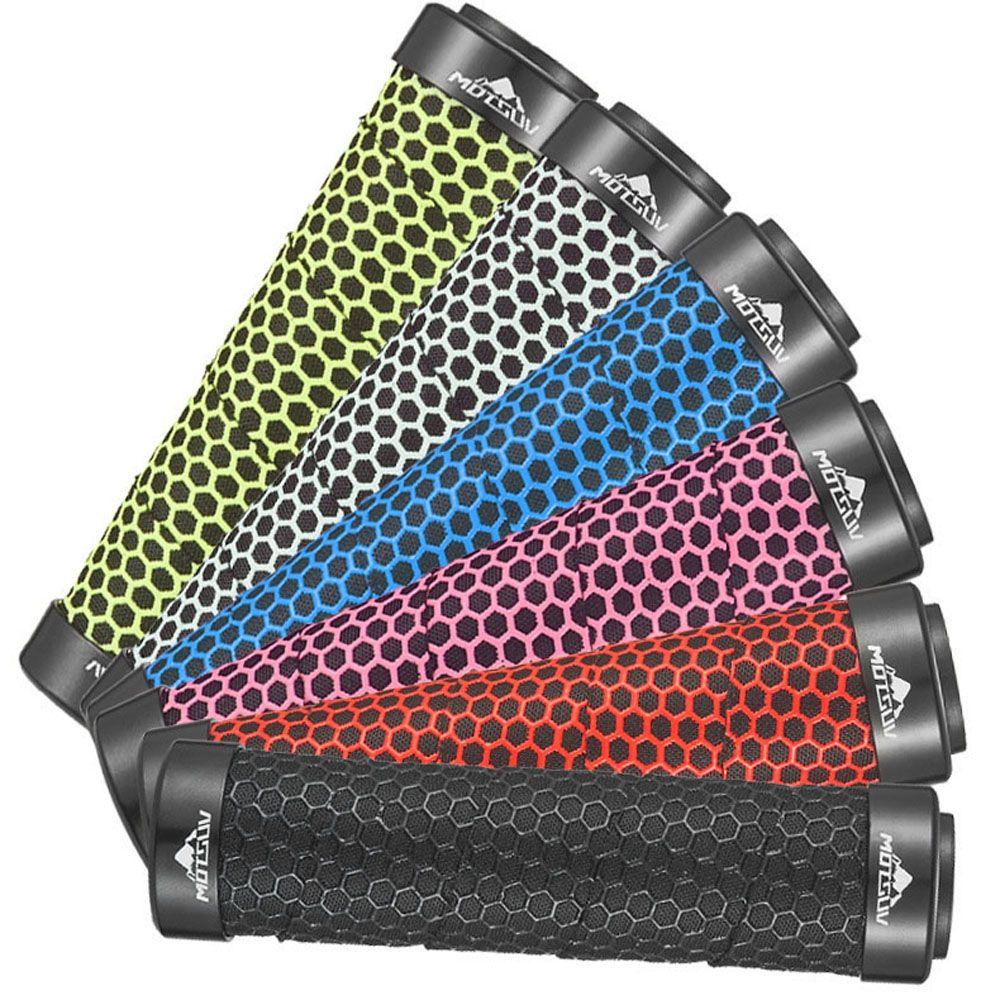 1 Cặp Vỏ Bọc Tay Lái Xe Đạp Chống Trượt Chống Sốc Họa Tiết Tổ Ong