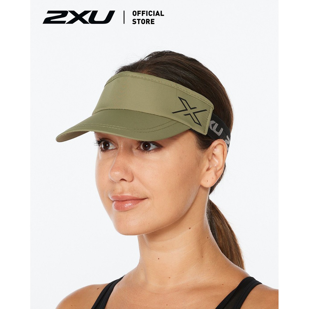 NÓN MŨ LƯỠI TRAI THỂ THAO NỬA ĐẦU CHẠY BỘ UNISEX 2XU PERFORMANCE VISOR XANH RÊU 2XUUQ6165FAB