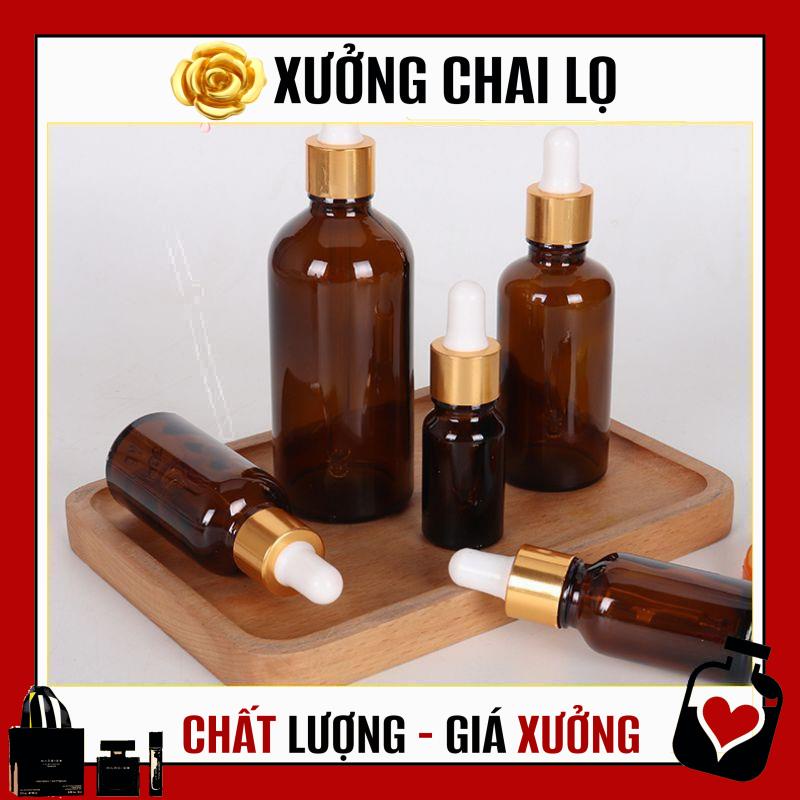 Lọ Chiết Serum ❤ TOP GIÁ RẺ ❤ [5ml,10ml] Lọ đựng tinh dầu bóp giọt khoen vàng chiết serum ,Xưởng Chai Lọ