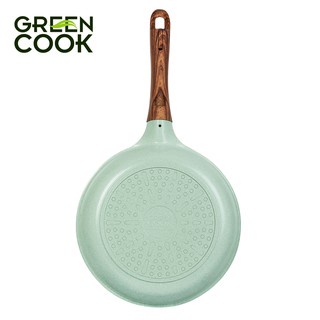 Chảo chống dính đáy từ vân đá  GREEN COOK 22 - 24 - 26 - 28 - 30 cm tay cầm chịu nhiệt - Hàng chính hãng