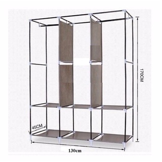 Tủ vải 3D - 3 buồng để quần áo