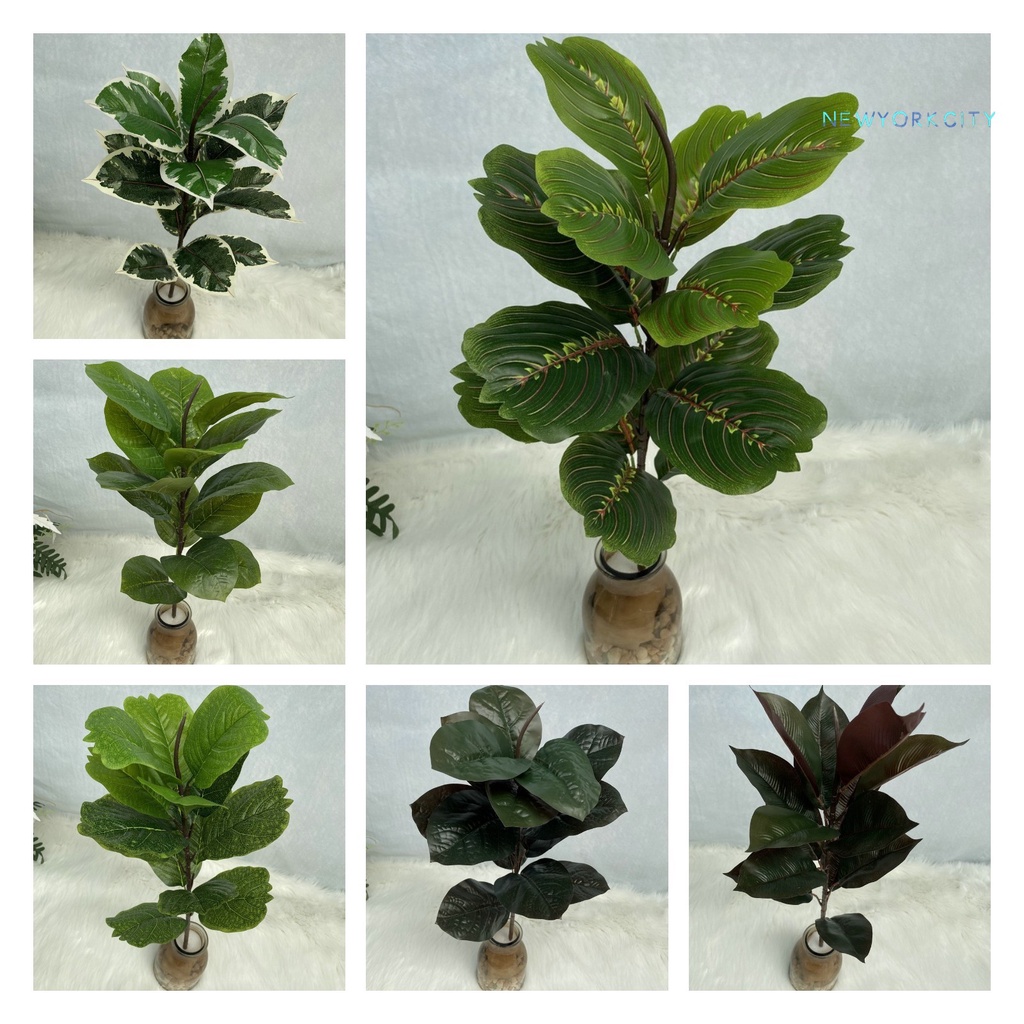 1 Nhánh Lá Nhân Tạo Trang Trí Nội Thất Nhà Ở