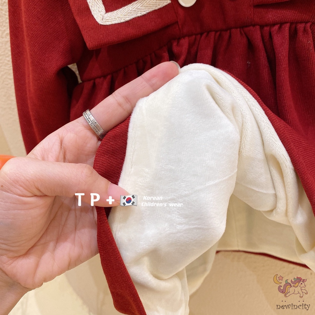 Đầm nhung thời trang thu đông hàn quốc dành cho bé gái