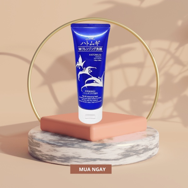 Sữa rửa mặt Hatomugi Shc tạo bọt sạch da thông thoáng lỗ chân lông 130g Nhật Bản