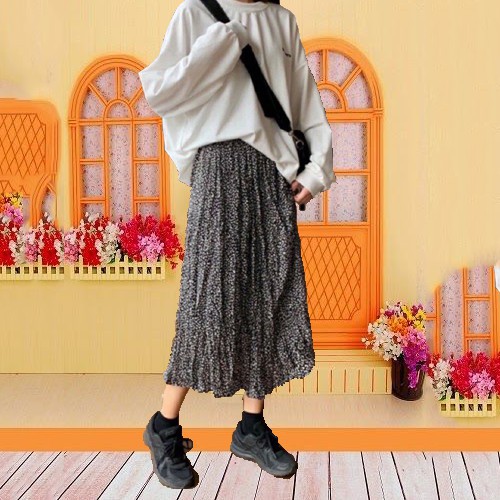 Chân váy xếp ly - Chân váy dáng dài ulzzang 2 lớp cạp chun vải chiffon mềm mịn mát XUONGMAYTNT CVCC2805 | BigBuy360 - bigbuy360.vn