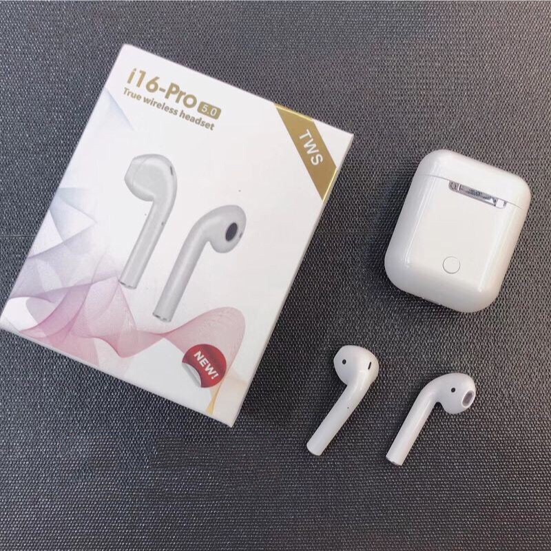 Tai nghe không dây bluetooth i16-Pro 5.0 TWS Airpods cảm biến chạm thông minh, tương thích với mọi dòng smartphone