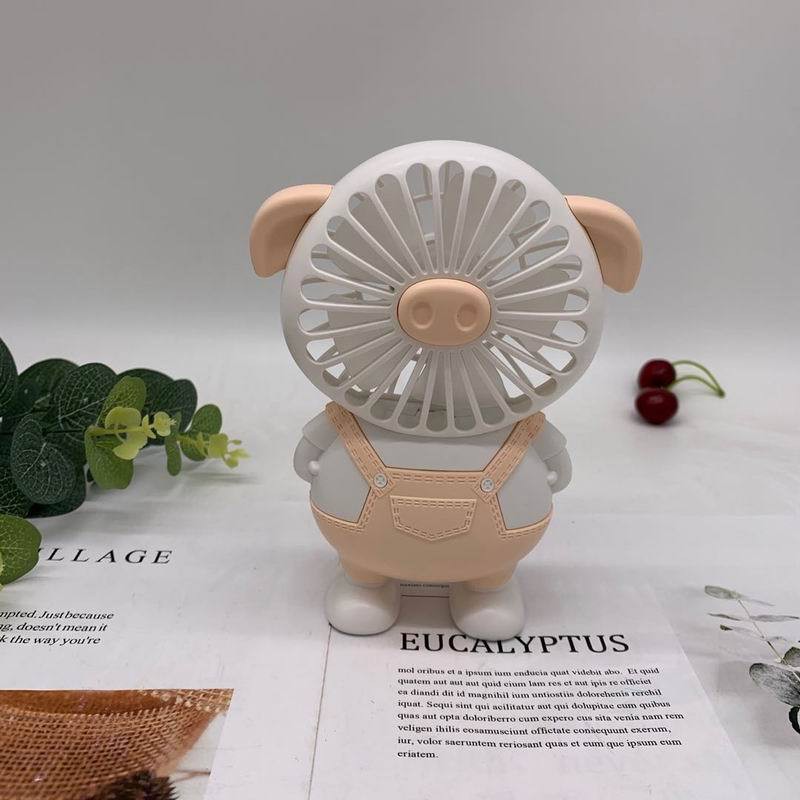 Quạt mini cầm tay 5 Cánh Hình heo dễ thương pin sạc | BigBuy360 - bigbuy360.vn