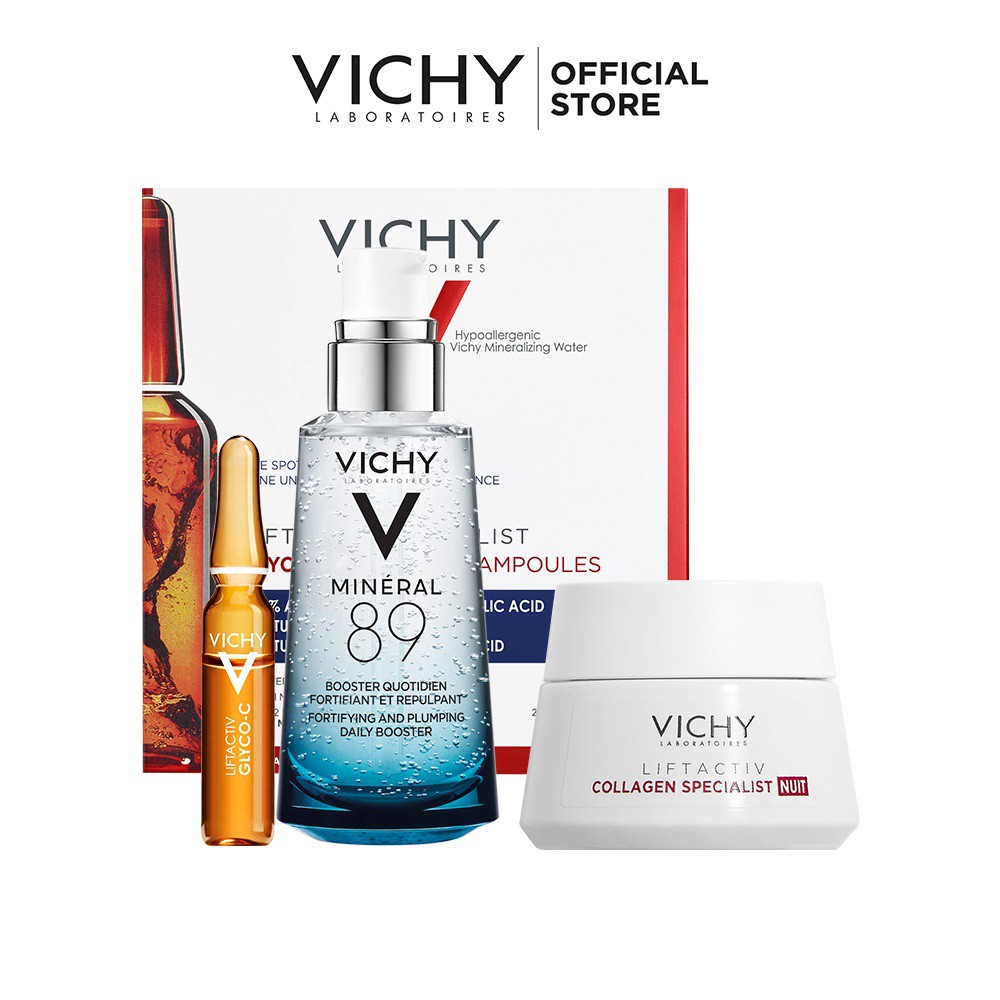 [Mã FMCGMALL -8% đơn 250K] Bộ serum khoáng phục hồi chuyên sâu và làm sáng da Vichy Mineral 89 | BigBuy360 - bigbuy360.vn