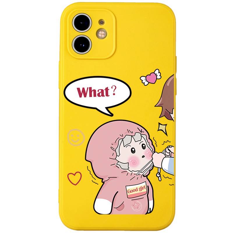 Ốp lưng JURSUE mềm hoạt hình cặp đôi dễ thương đẹp cho iPhone 13 12 11 Pro Max SE 2020 X XR XS ip 8 7 6 6S Plus kute Y5
