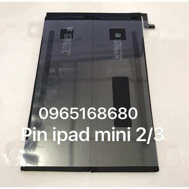 Pin ipad mini 2/3 zin theo máy-mới 100%