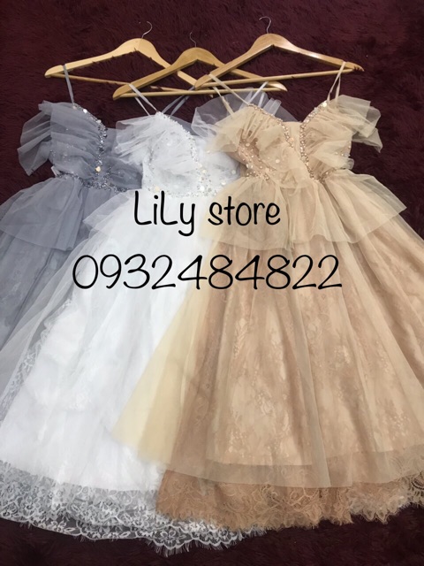 ẢNH VÀ VIDEO THAT 10000%  Đầm 2 dây kết ngọc