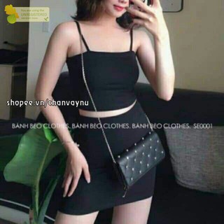 Áo thun croptop 2 dây nhỏ 2 màu đen, trắng freesize CVRD MT870 hàn quốc chuẩn store freeship 50k