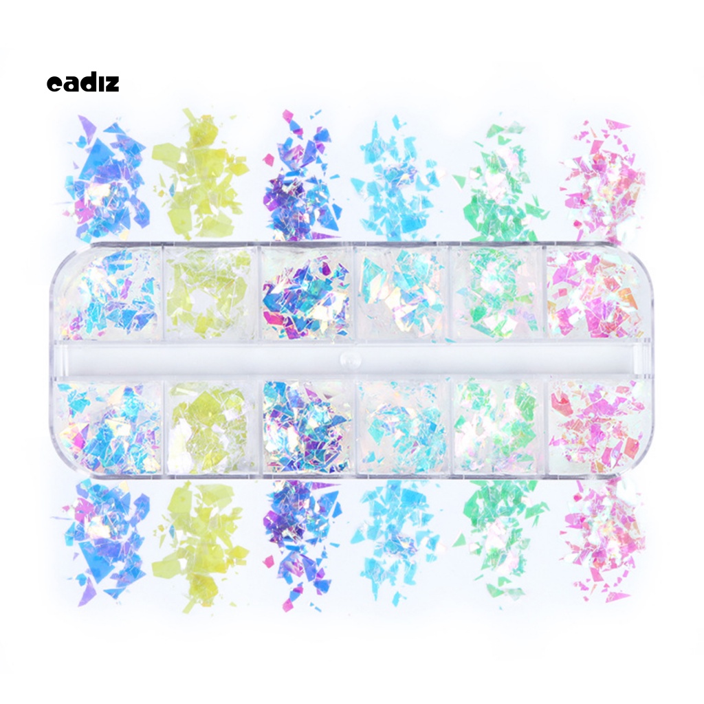 Hộp Sequin Lấp Lánh Nhiều Màu Sắc Dùng Trang Trí Móng Nghệ Thuật DIY