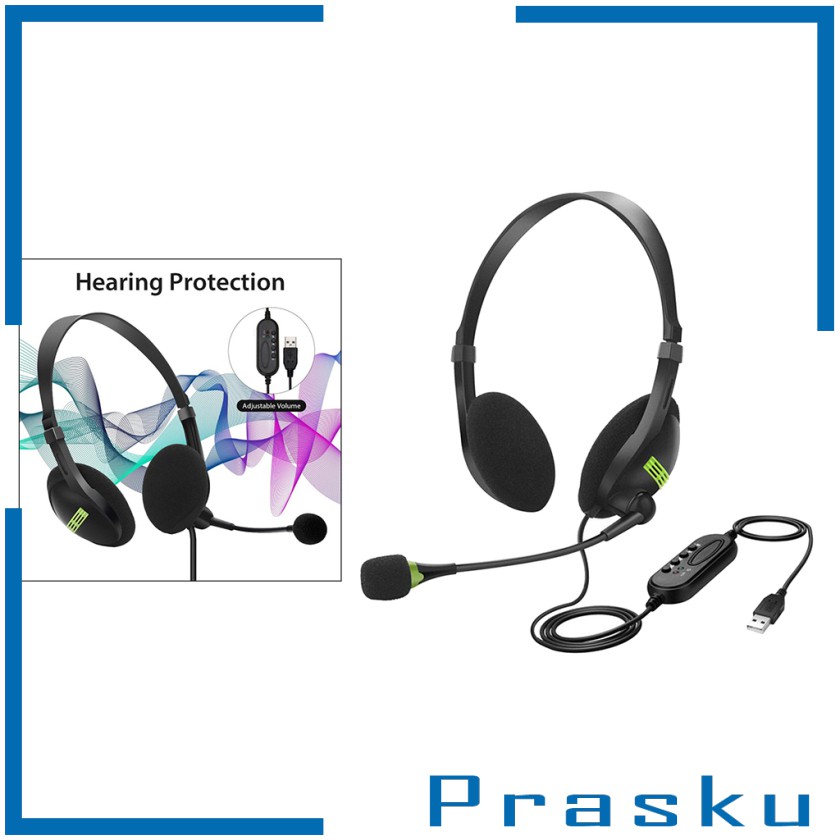 SB Lightweight Headset with Noise Cancelling Microphone for Office Business PC