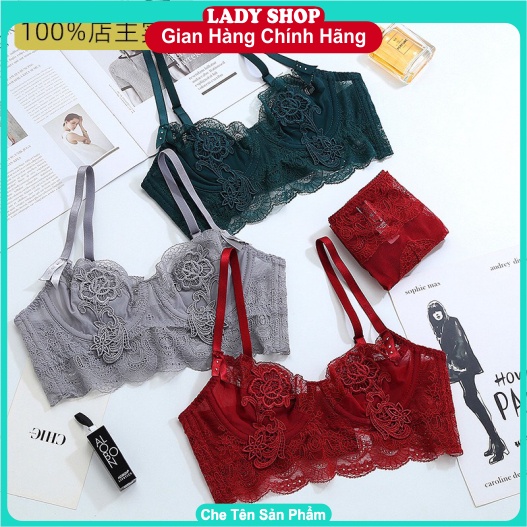 BỘ ÁO LÓT REN CAO CẤP 🔥KÈM QUÀ TẶNG 🔥 Bộ lót charm hoa hồng có gọng không mút đệm,ôm ngực nâng ngực cực đỉnh. | BigBuy360 - bigbuy360.vn