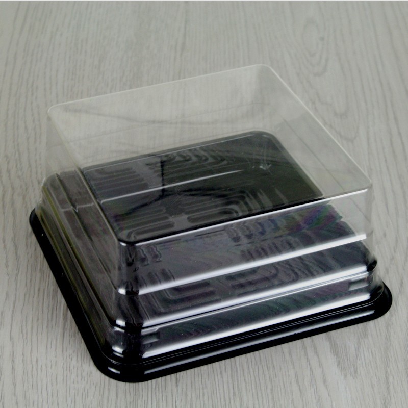 50 Hộp nhựa đế đen bánh 200-250gr Kích thước XY12-12 bánh trung thu, rau câu 9cm H12-12