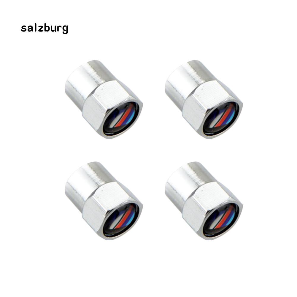 Set 4 nắp van lốp xe hơi bằng kim loại chống bụi cho BMW