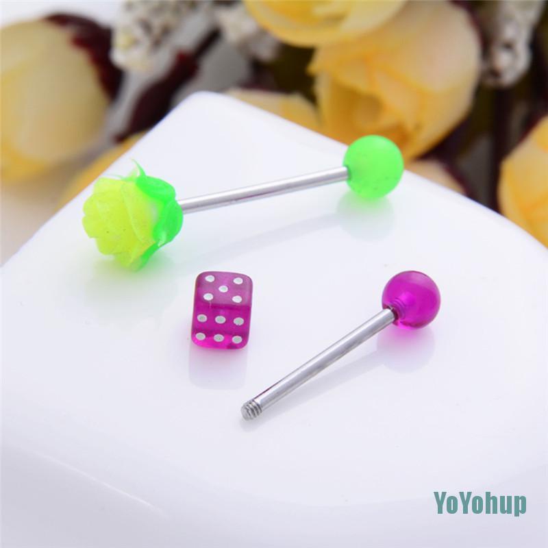 Set 16 Khuyên Xỏ Lưỡi Nhiều Phong Cách Mới
