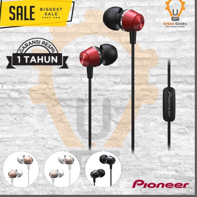 Tai Nghe Nhét Tai Pioneer Se-Ql2T / Ql2 / Ql 2 Tích Hợp Mic Đen