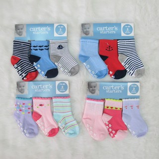 [CÓ SZ LỚN] Tất Carter's mỏng chống trơn (set 3 chiếc)