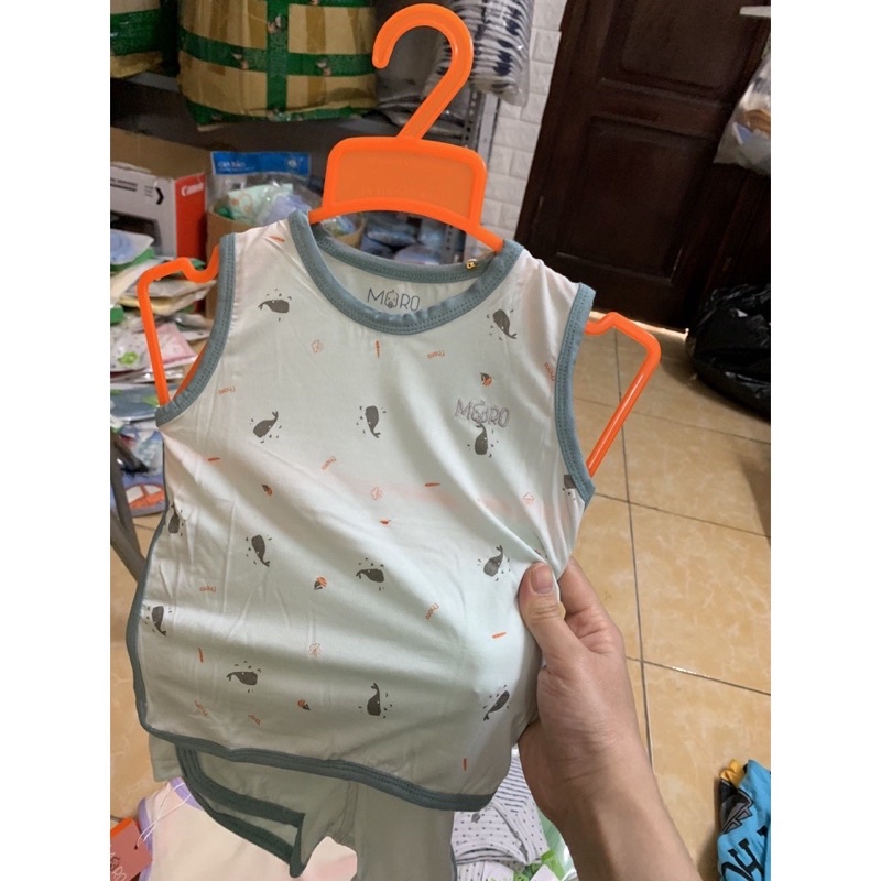 MORO chính hãng- Bộ ba lỗ vải sợi tre Bamboo - MRB012