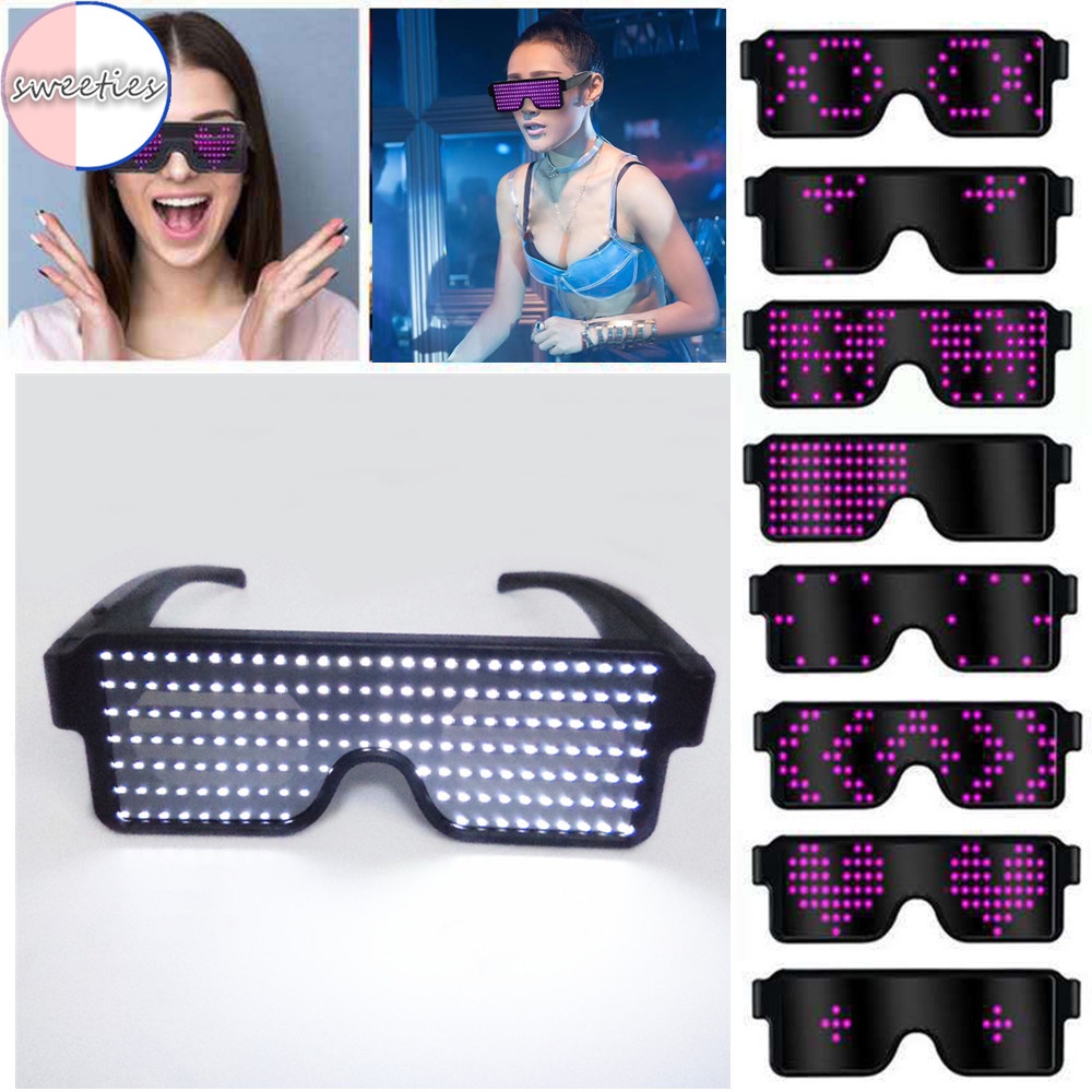 Mắt Kính Có Đèn LED Phát Sáng Nhiều Màu Độc Đáo Cho Nam Và Nữ