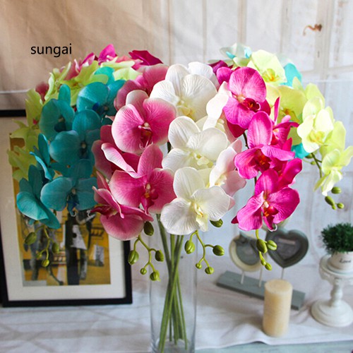 ☆Áo Thun In Hình Thời Trang Năng Động Cho Nữ☆1 Bông Hoa Lan Giả Bằng Vải Dùng Trang Trí Tiệc Cưới