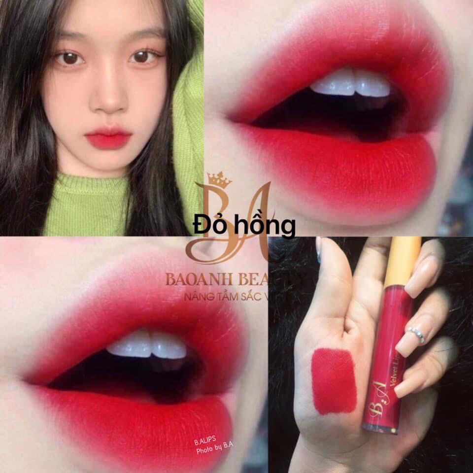 [08 Đỏ Hồng] Son Kem Lì Nắp Vàng Cao Cấp B.A Màu Đỏ Hồng | BigBuy360 - bigbuy360.vn