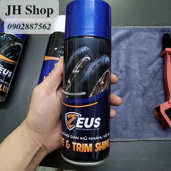 bộ bảo dưỡng xe máy zeus chuyên dụng (bôi trơn sên, vệ sinh sên, bóng nhựa nhám)