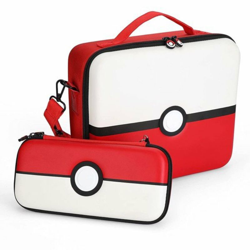 30 mẫu Hộp đựng Nintendo Switch Oled v1 v2 , túi con vali nintendo switch túi xách pokemon mầu đỏ trắng pika vàng