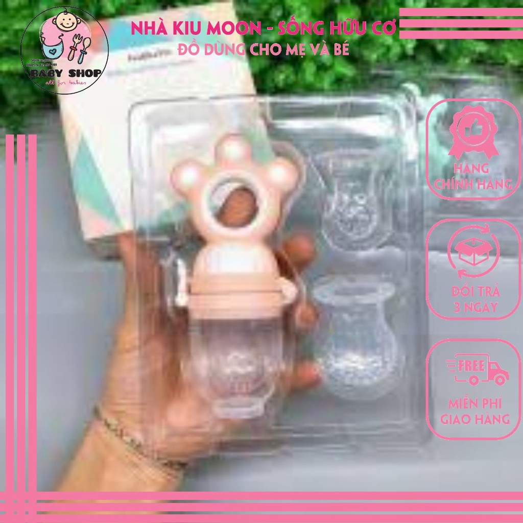 (Có Hộp - Tặng 2 Size Núm Siêu Mềm) Túi Nhai Ăn Dặm Cao Cấp MISUTA - An Toàn Cho Bé- Túi Nhai Chống Hóc Silicon Cao Cấp